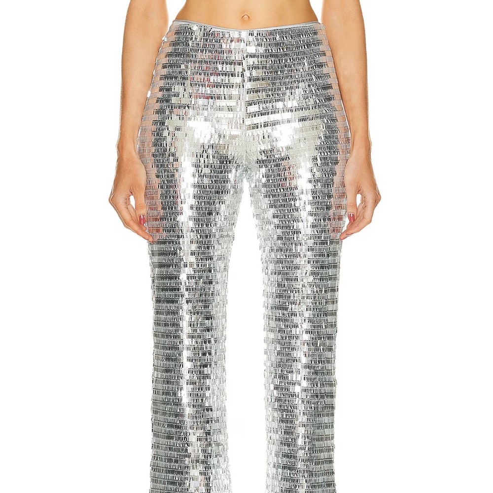 Simon Miller Sequin Robo Pants in Silver - Size 6 (NEW W/ TAGS, UNWORN)